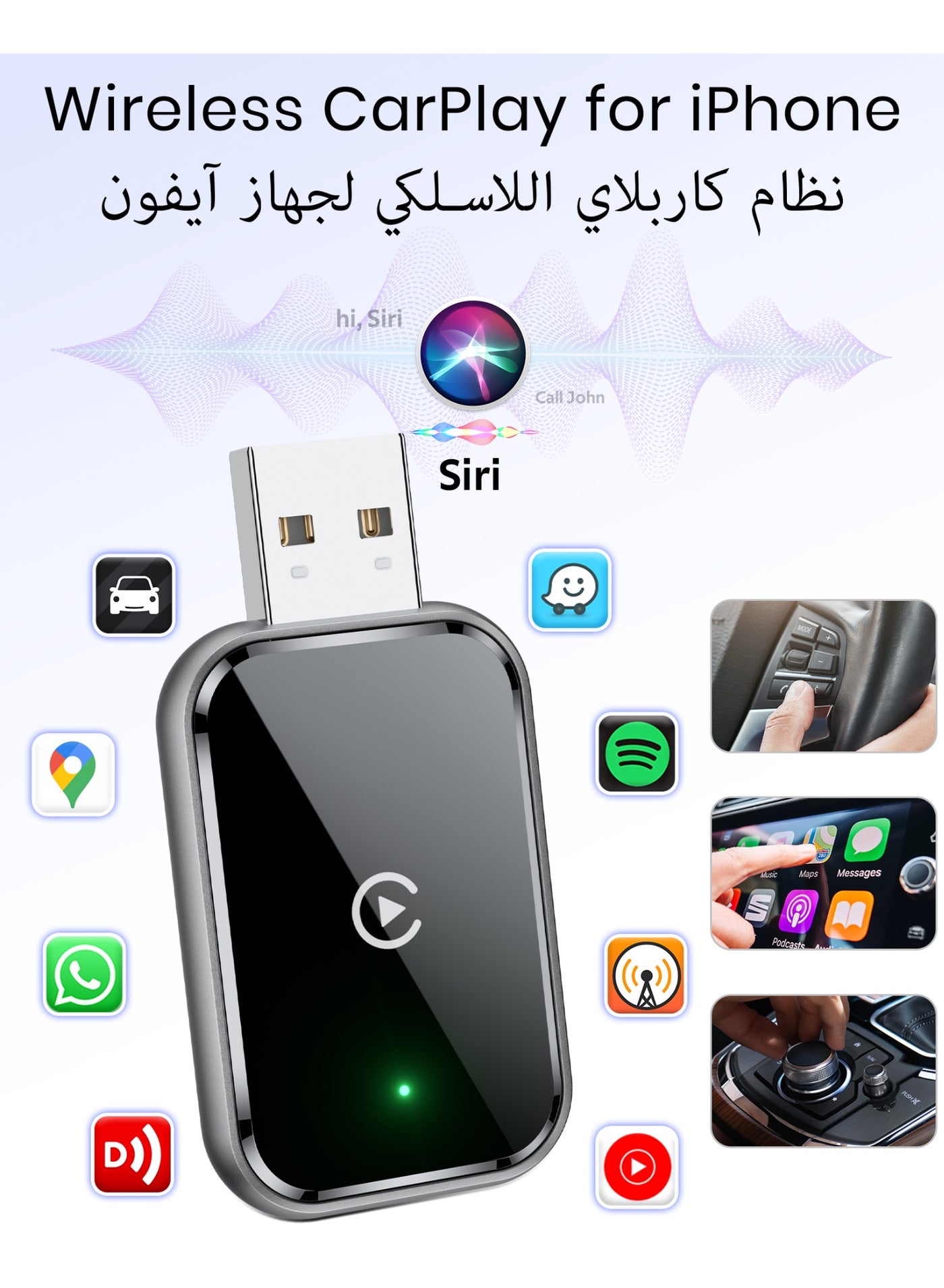 Upgrade Wireless CarPlay Adapter for iPhone, Convert…