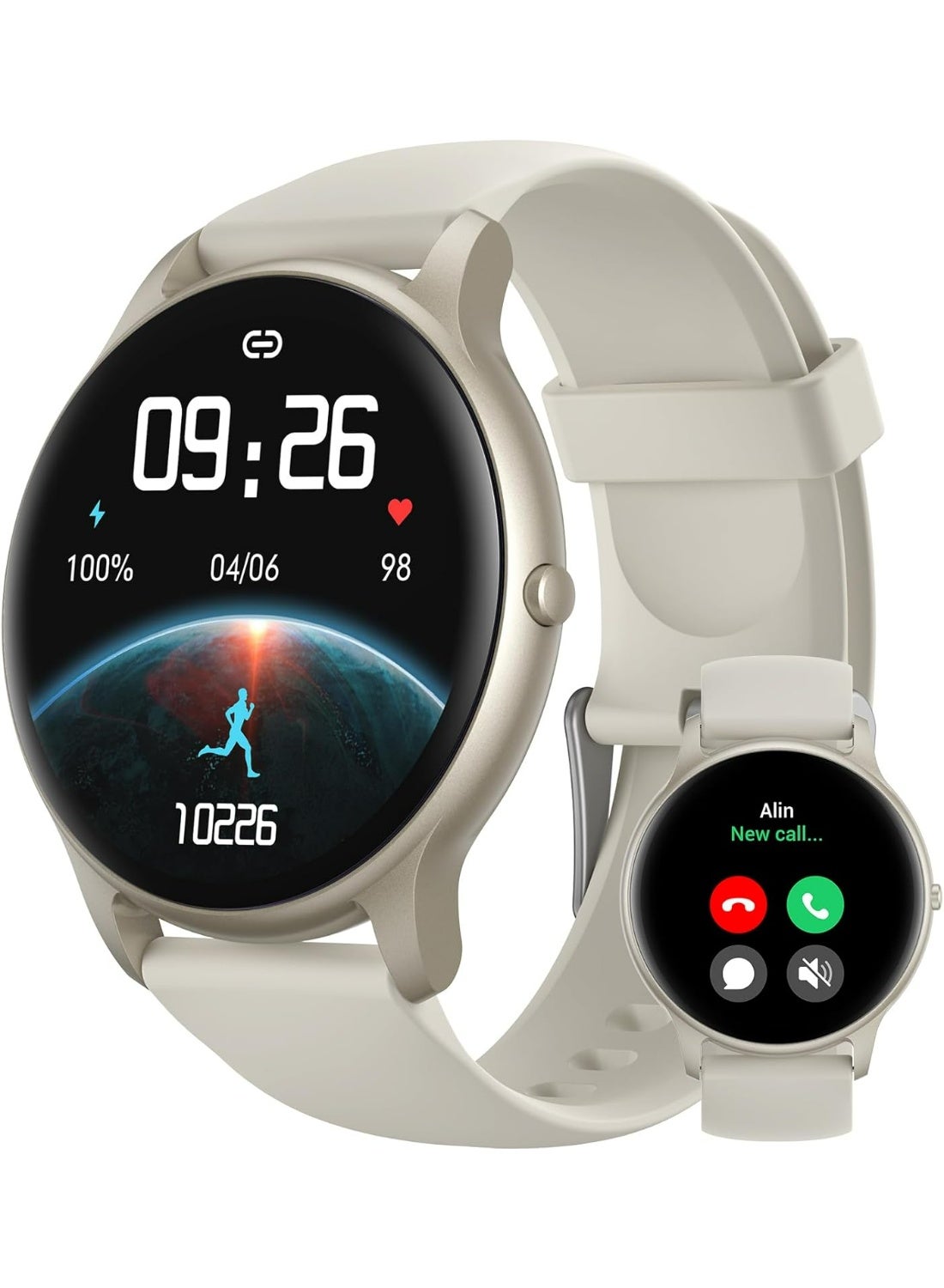 Compare Parsonver Smart WatchAnswerMake Calls, 1.32 Fitness Tracker for Women Men, 100+ Sport ModesHeart RateBlood OxygenSleep Tracker, Waterproof Fitness Watch for Android iPhone Phones, Starry Silver at KSA Price