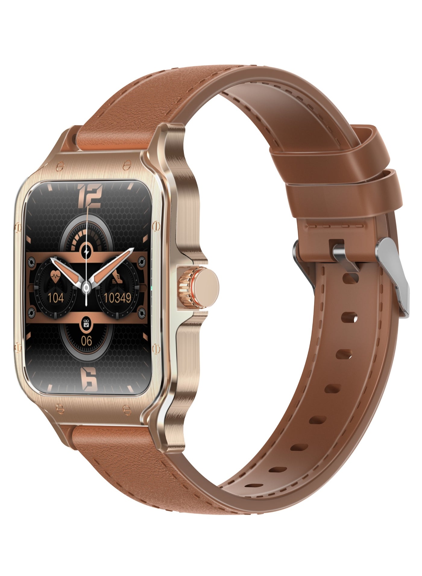Compare Curved AMOLED Screen Smartwatch with Active Lifestyle Management, Durable Battery Life, 100+ Sports Modes, Heart Rate, Pedometer Sensors, and RealTime Health Monitoring, XWatchRM Gold at KSA Price