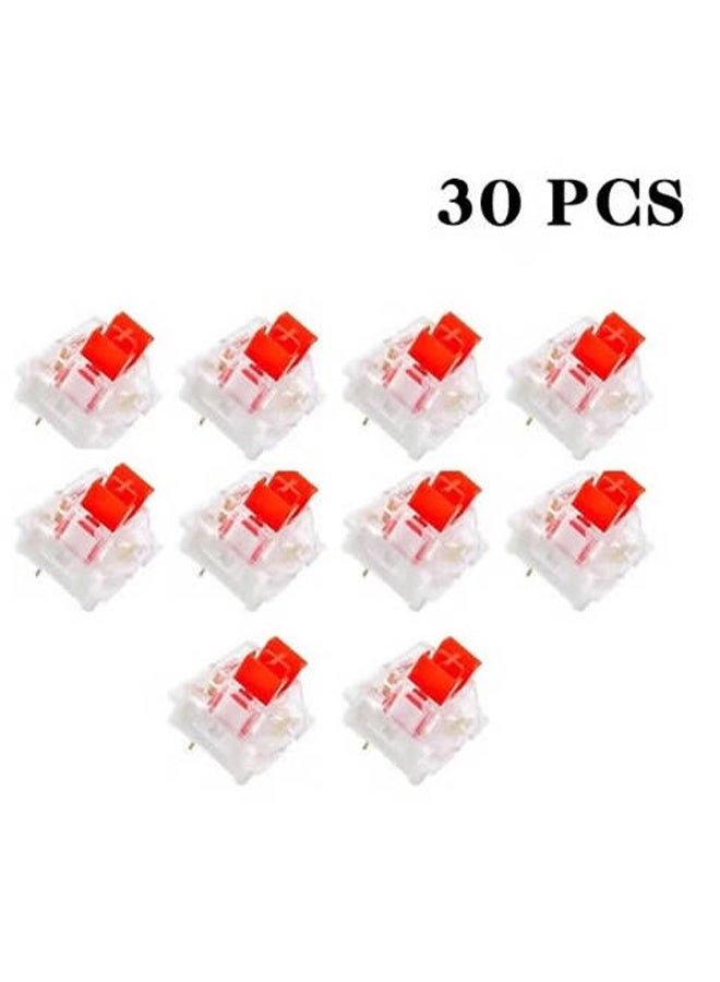 Compare 30 Pcs KeyBoard Switch Red Switches 3 Pin Key Switch  Equivalent DIY Replaceable Switches for Mechanical Keyboard 45gf LinearRGBDustproof at KSA Price