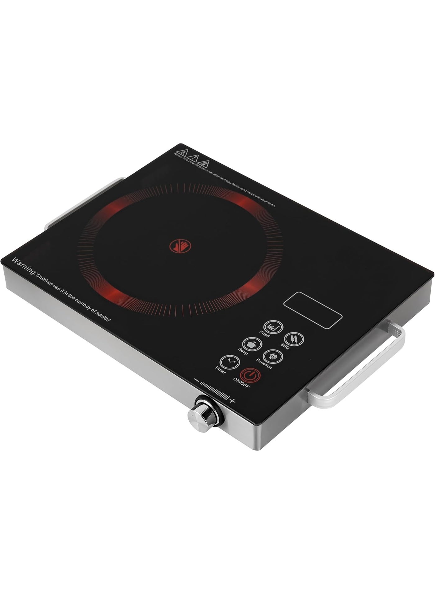 Compare Olympia OE11 Infrared Cooker Energy Saving Electric Cooktop with Efficient Heat Distribution, Scratch Resistant Glass Surface, Easy Operation Touch Buttons, Built In Timer and Safety Features for Modern Kitchens at KSA Price