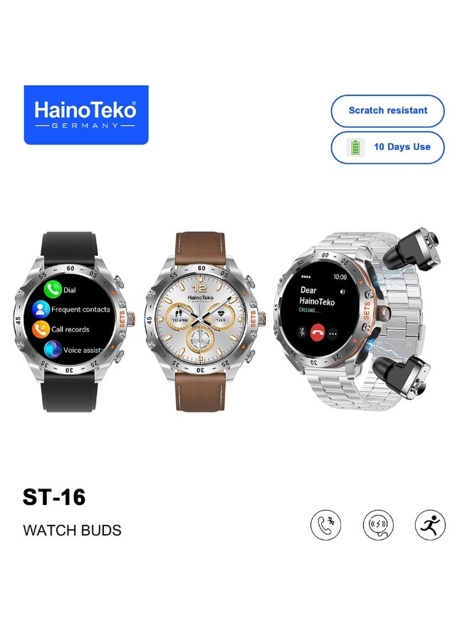 HainoTeko ST-16 Watch Buds Smartwatch with Built-in…