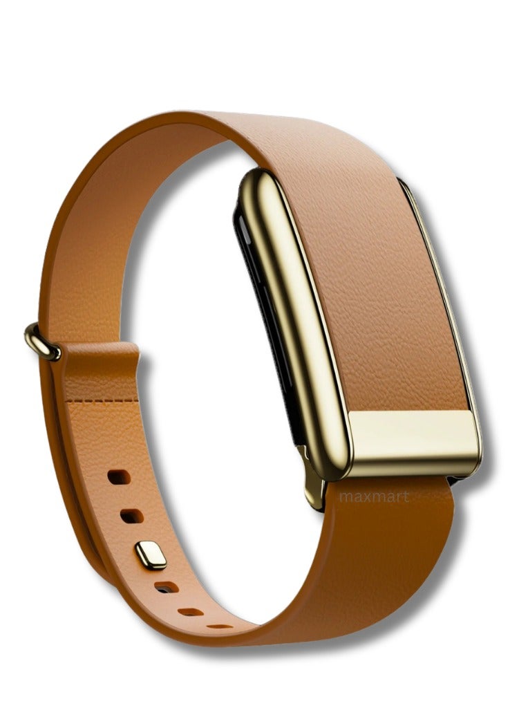 Compare Tapered Genuine Leather Replacement Band 5.0 for Smartwatch & Fitness Tracker  Durable & Comfortable Adjustable Wristband Strap at KSA Price