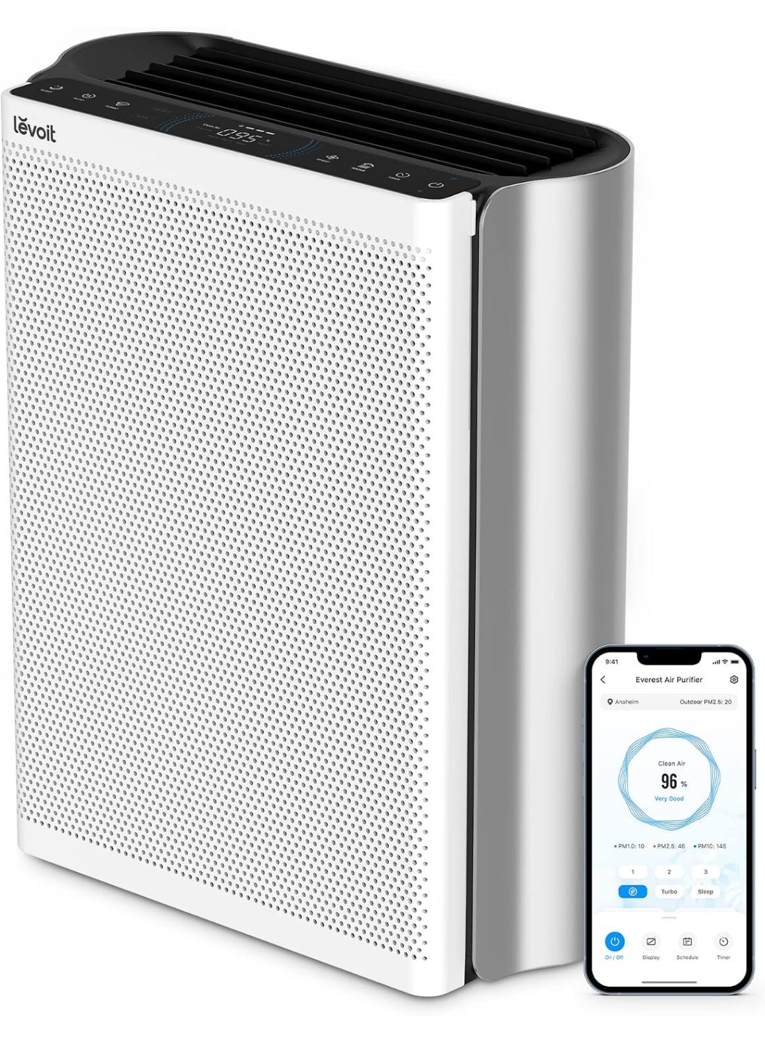Compare Levoit Smart Air Purifier for Large Room, Washable PreFilter EverestAirP | 3Channel Air Quality Monitor, AHAM VERIFIDE, HEPA Sleep Mode for Pet dander, Allergen, Smoke, Dust, Alexa Control, 2655 Ft² LAPEL551SAGC LAPEL551SAGC WHITE at KSA Price