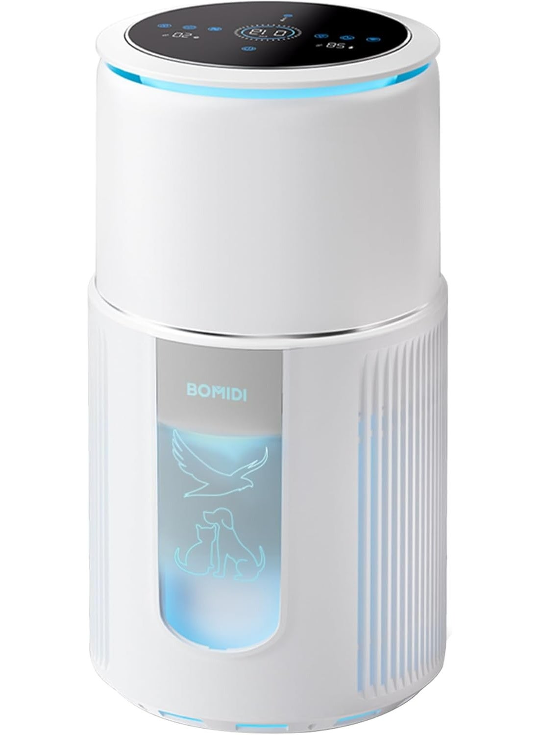 Compare Pet Air Purifier – H13 HEPA Filter, WiFi Smart Control, Odor Eliminator, Static Cotton Hair Filter, Drawer Pull Design, Quiet Operation, High CADR, for Pet Hair, Dander, Dust, Smoke, Allergies, AP02 at KSA Price