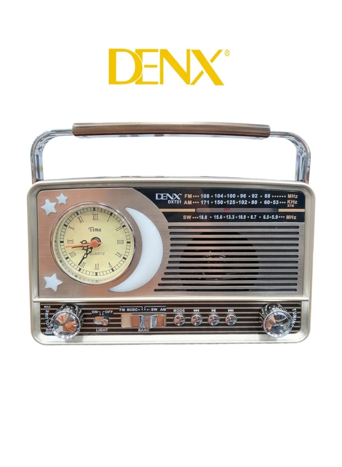 Compare Portable Retro Radio – MP3 Player with USB and TF Card Support – Builtin LED Emergency Flashlight – TypeC & Solar Charging – 1200mAh Rechargeable Battery – Brown DX721 at KSA Price