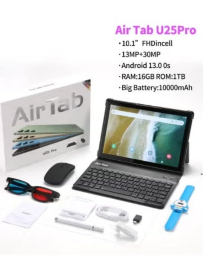 U25 Pro Tablet with Arabic Keyboard, 10.1-Inch FHD…
