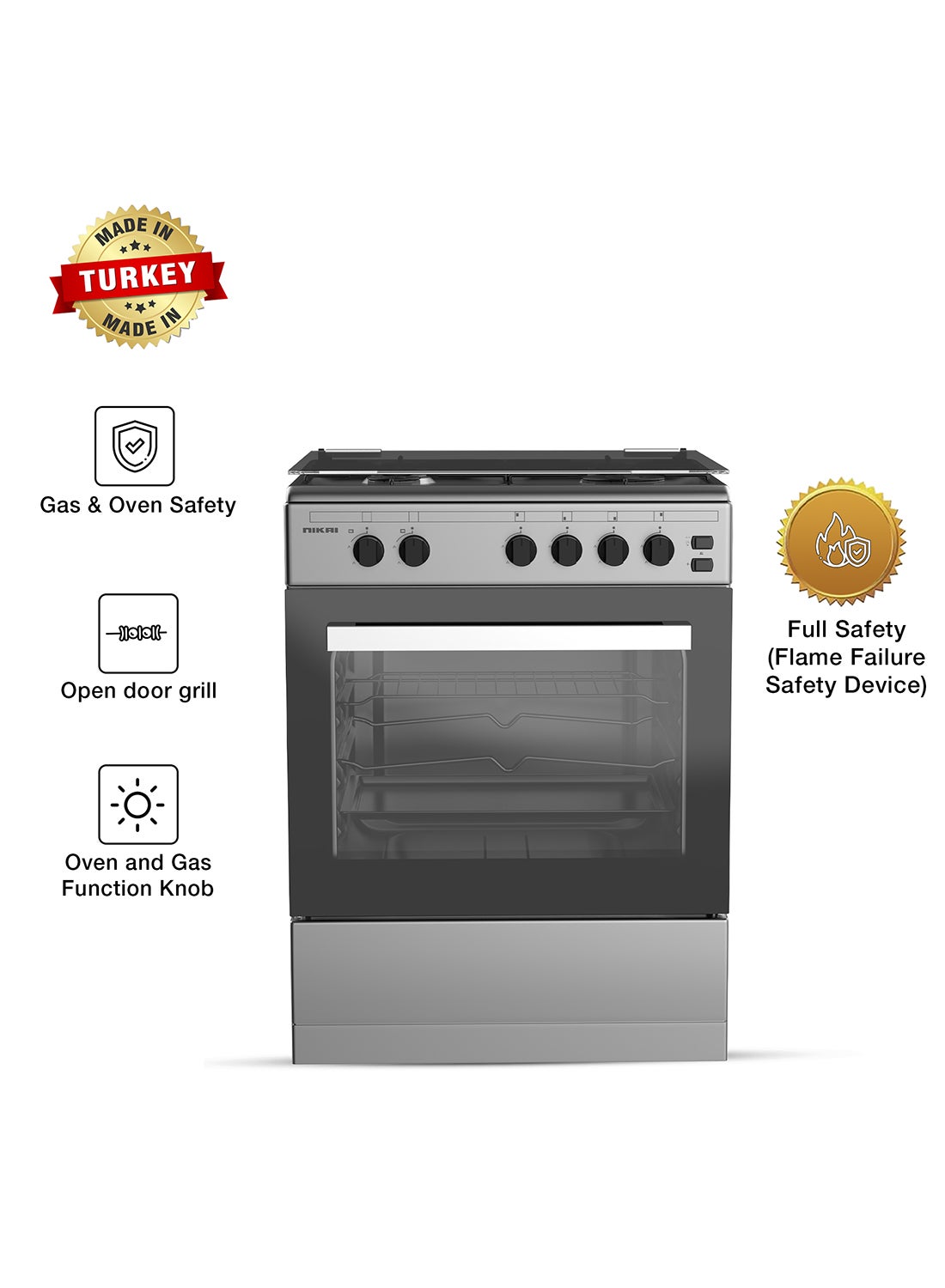 60x60cm Freestanding Cooker | Full Gas Cooking Range…