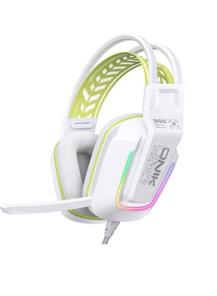 RGB Colorful Lighting Wired Gaming Headset with Microphone…