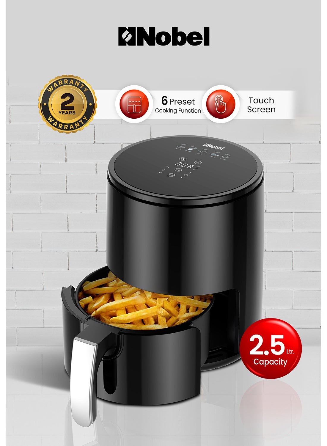 Multifunctional Air Fryer With 6 Preset Programs,…