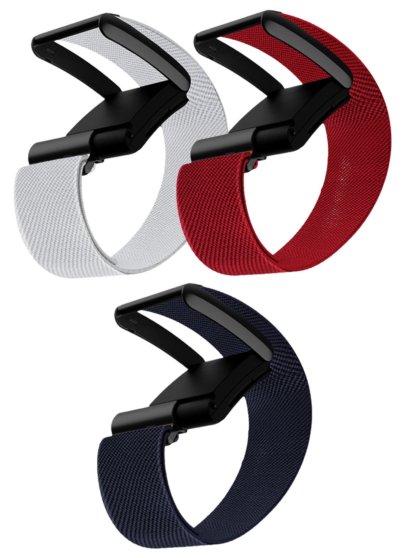 Compare 3 PACK Replacement Nylon Band for Whoop 4.0  Breathable Stretchy Woven Sport Strap with Adjustable Clasp, Durable Fitness Tracker Wristband Accessory at KSA Price