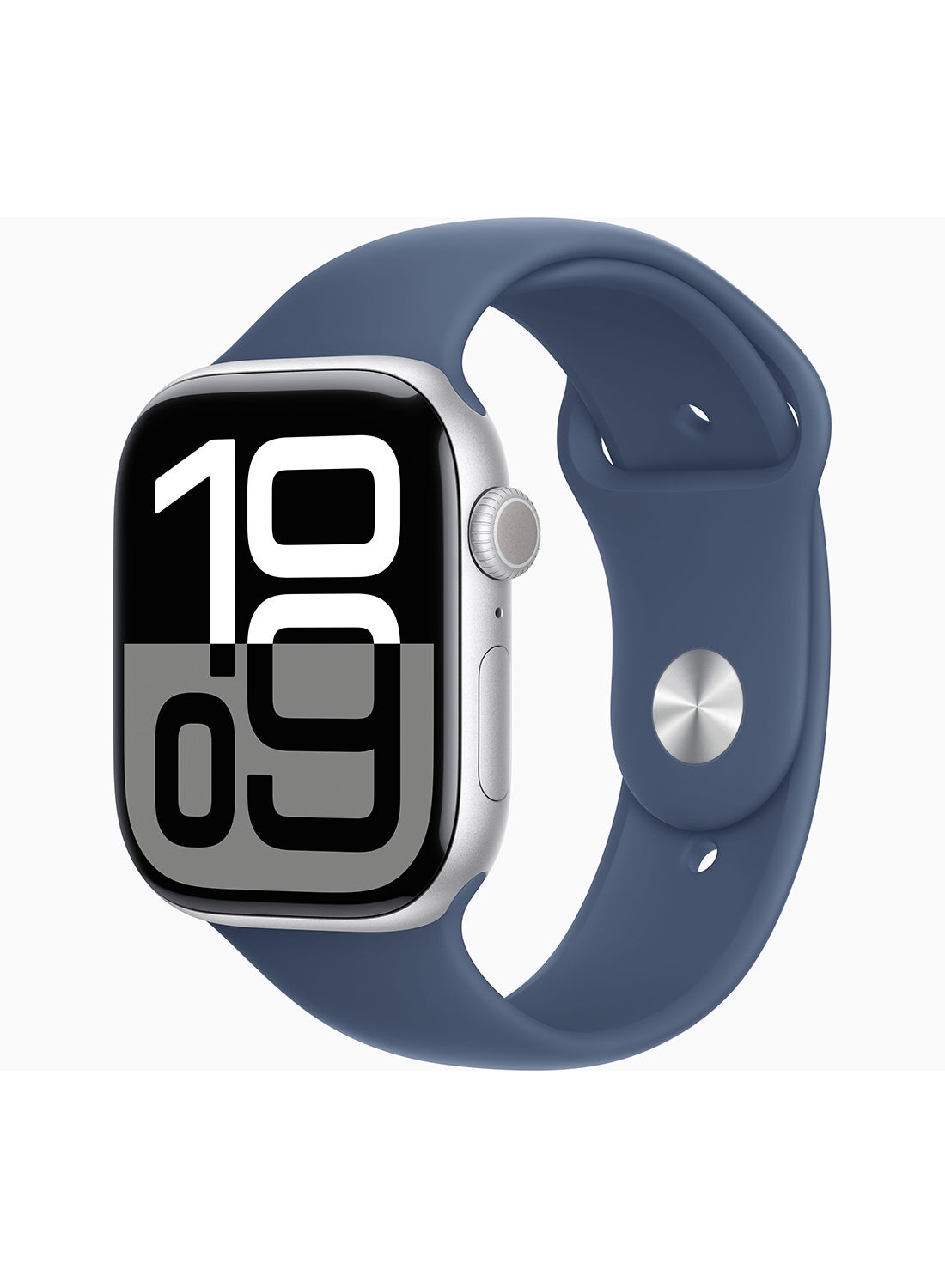 Compare Watch Series 10 GPS + Cellular 46mm Silver Aluminium Case With Denim Sport Band at KSA Price