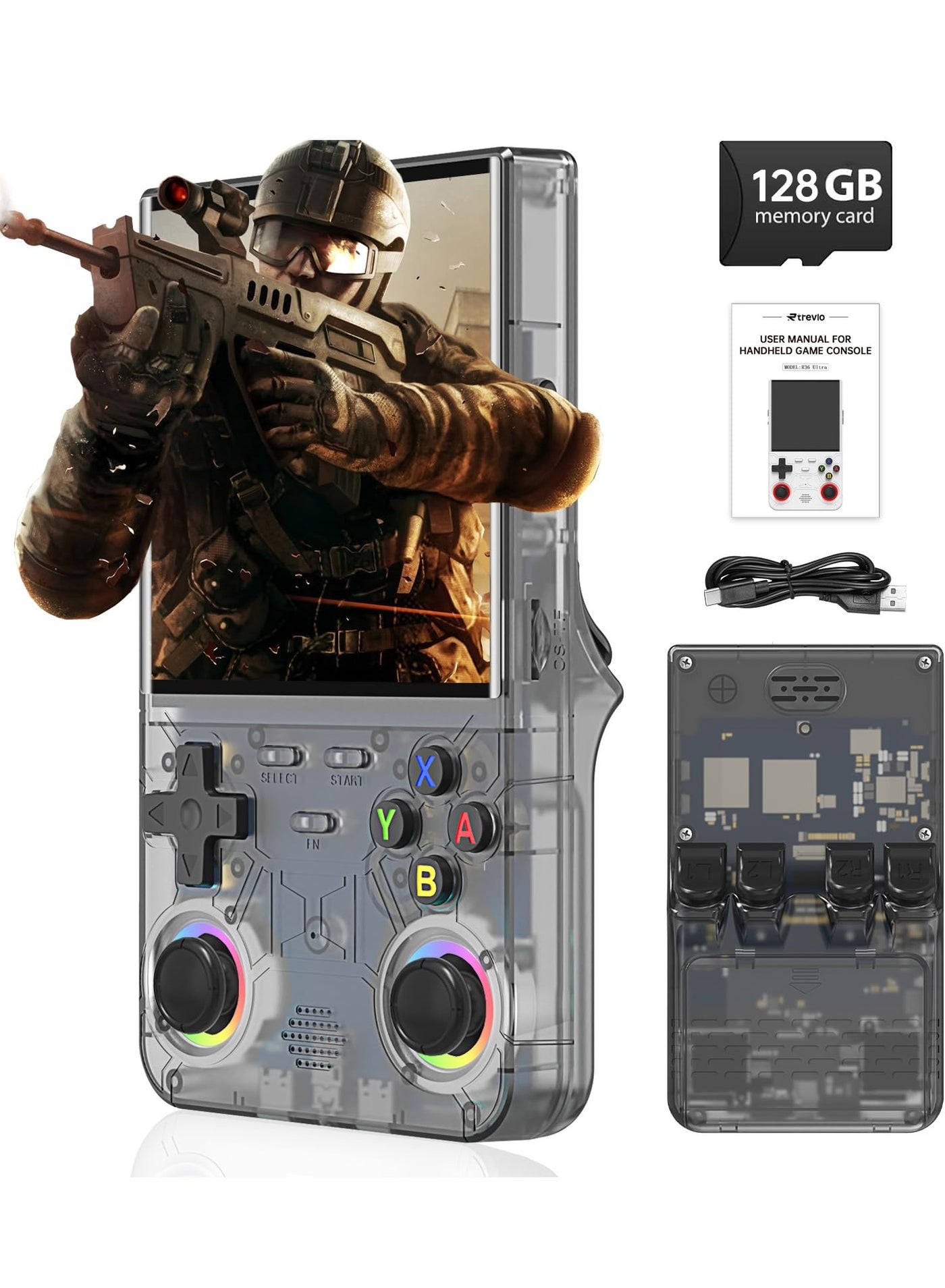 2025 New Upgraded R36 Ultra Retro Handheld Game Console,…