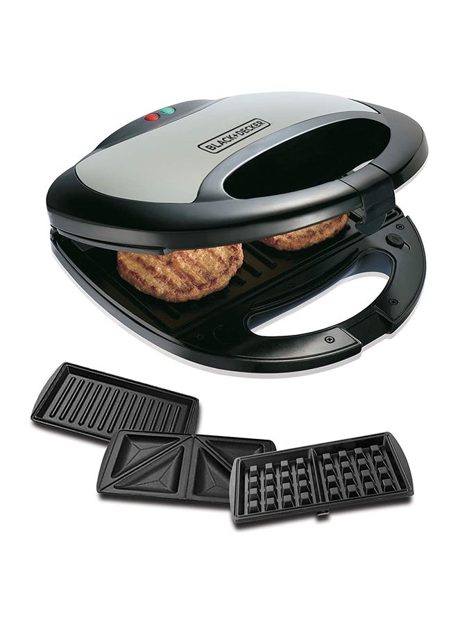 Sandwich Maker, 2-Slot Non-Stick, 3in1 Versatile Interchangeable…