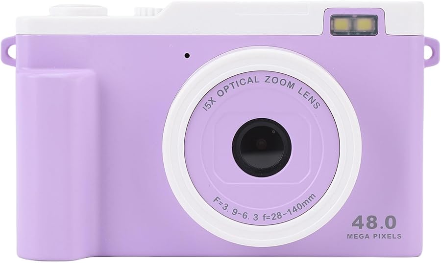 Violet Digital Camera 48MP Autofocus Dual Lens 15x…