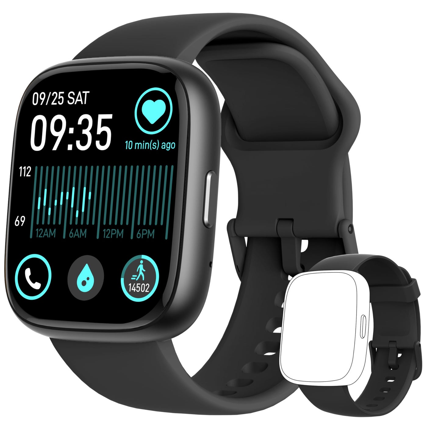 Compare Smart Watch for Women Men Android & iPhone 2 Bands, 44mm case, Alexa Builtin, 1.83 Smartwatch MakeAnswer Call, HR SpO2 Sleep Stress Monitor Fitness Tracker, IP68 Waterproof Step Counter Watch at KSA Price