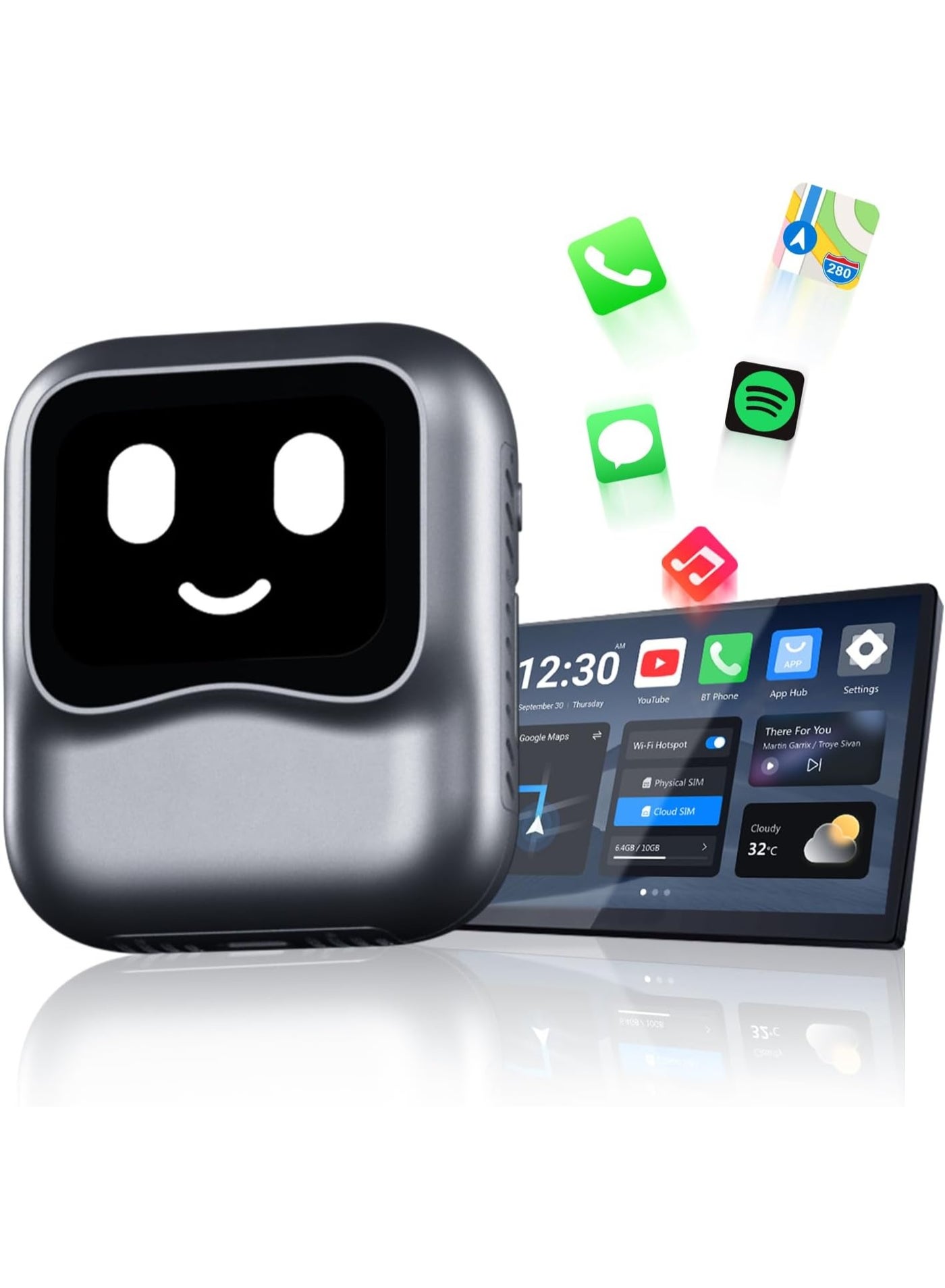 Compare OTTOCAST Wireless CarPlay AI Box Nano, Android 13, 8GB RAM + 128GB Storage, AI Voice Assistant, SIMMicro SD Support, SplitScreen, Android Auto Compatible at KSA Price