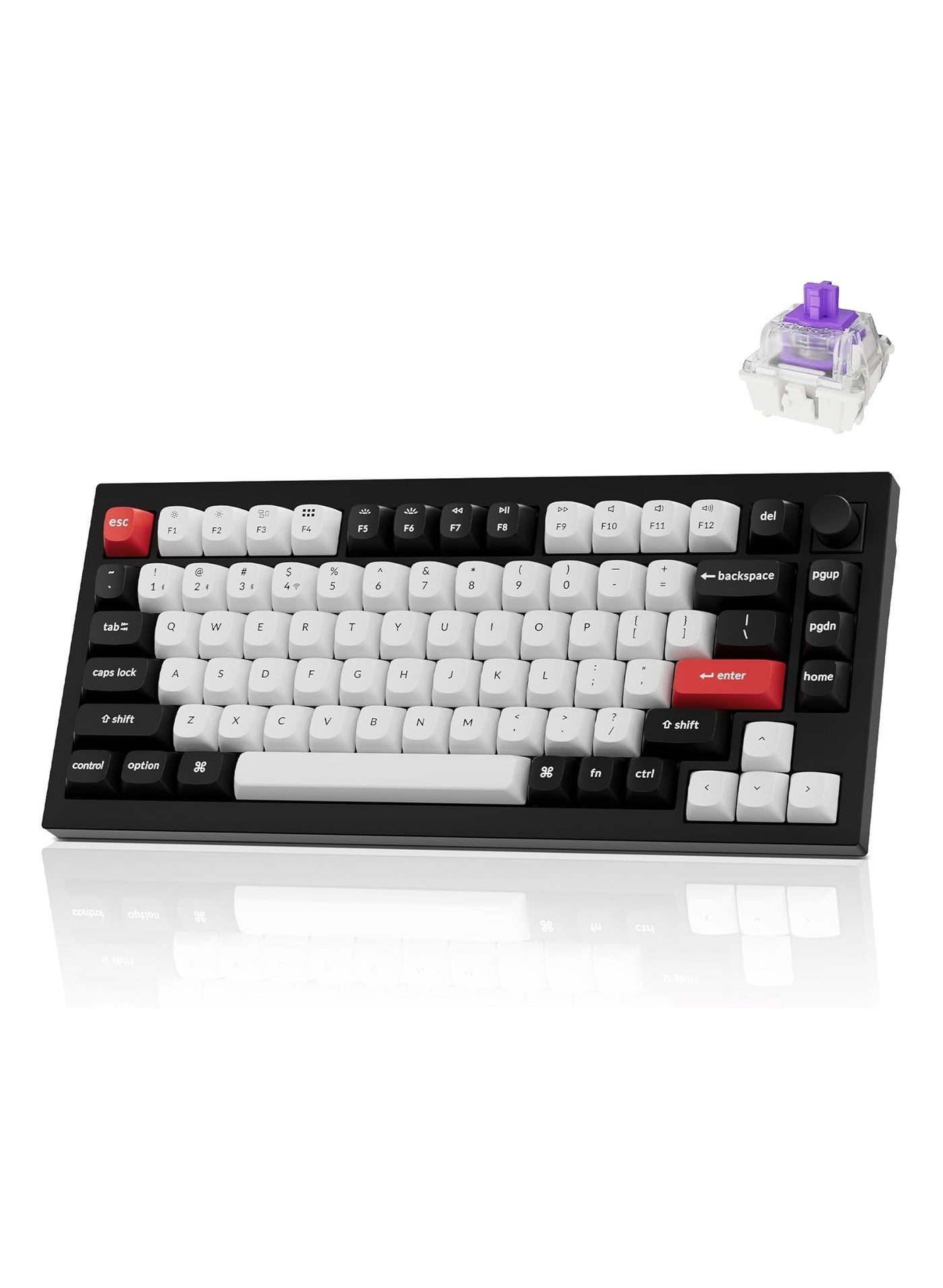 Compare Keychron Q1 HE Swappable RGB Backlight Nebula Switch Knob Version Keyboard Black at KSA Price