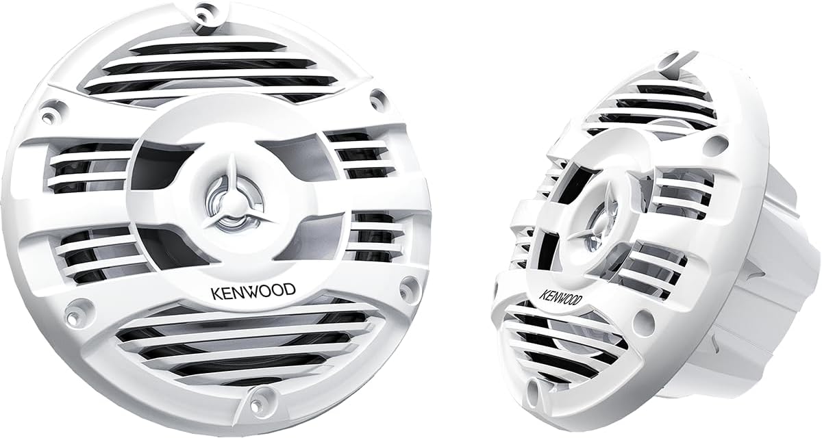 Kenwood KFC-1653MRW 6.5-Inch Round 2-Way Car Speaker…