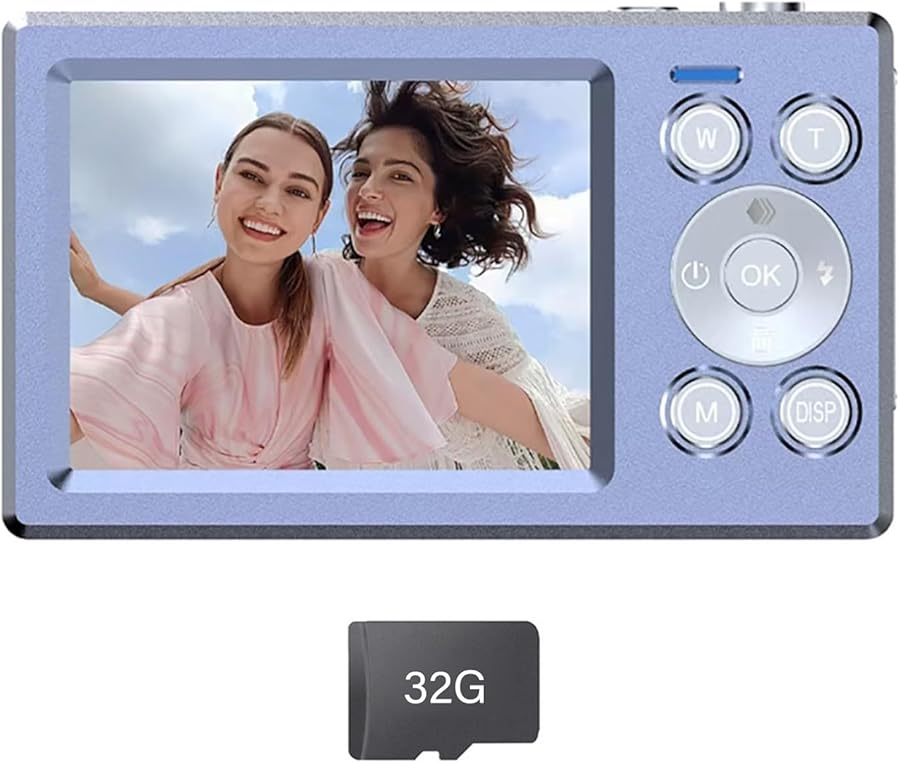 Retro Blue Digital Camera 32G Double Screen 16x…
