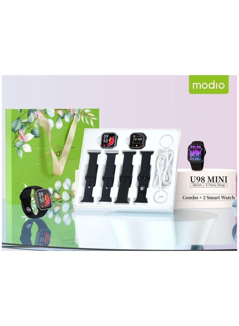 Modio U98 MINI 36mm 2 Smartwatch Combo With…