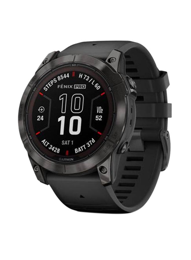 Compare Fenix 7X Pro  51MM  Sapphire Solar Edition  Up To 37 Days Battery Life  1.4inch SunlightVisible Display, Scratch Resistant, Power Sapphire™, Heart Rate Monitor, All Day Stress Monitor, Power Glass Solar Charging Lens, Super Bright LED Flashlight, iOS and Android Compatible Carbon Grey DLC Titanium with Black Band at KSA Price