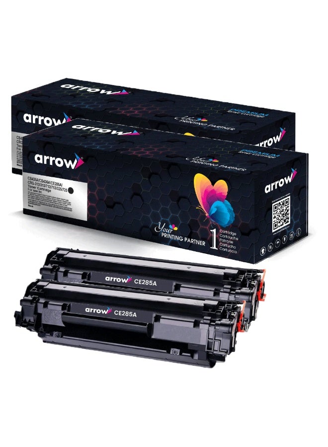 85A BLACK TONER 2 PACK - CE285A/CB435A/CB436A/CRG-312/313/712/713/325/725…