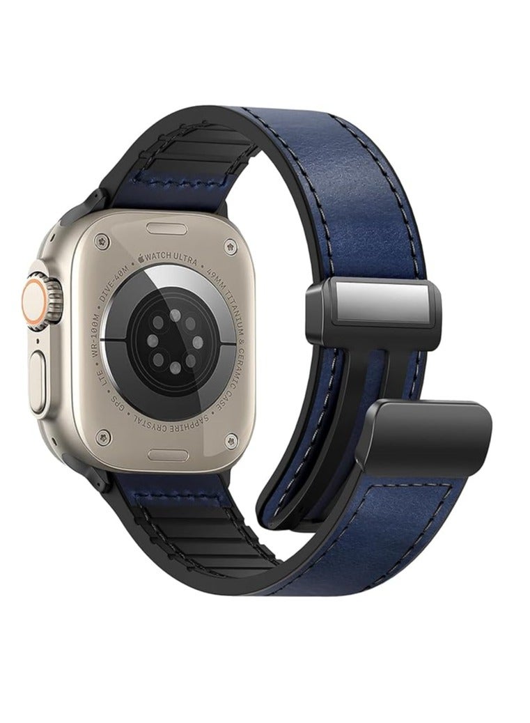 Magnetic Leather Watch Band for Apple Watch Ultra…