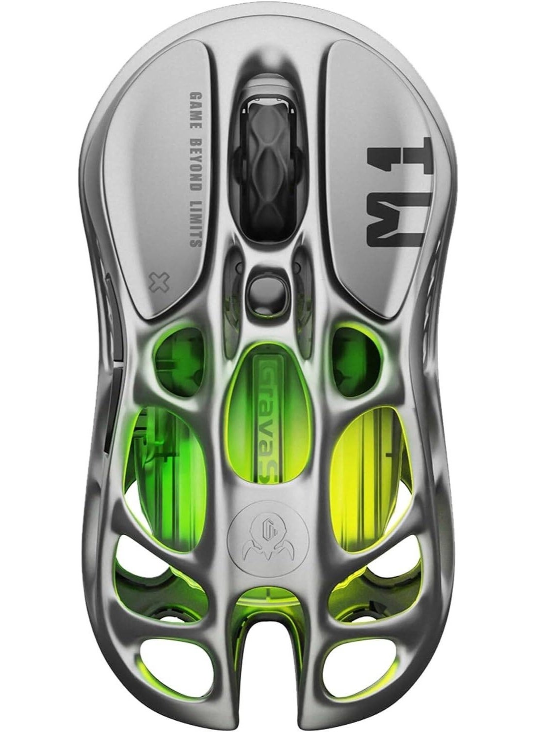 Compare Mercury M1 Pro Wireless Gaming Mouse, PAW3395 Optical Sensor, 26,000 DPI, 5 Programmable Buttons, TriMode WiredBluetooth2.4GHz, RGB Lighting, Ambidextrous, Lightweight 88g, Long Battery Life, Gunmetal Gray at KSA Price