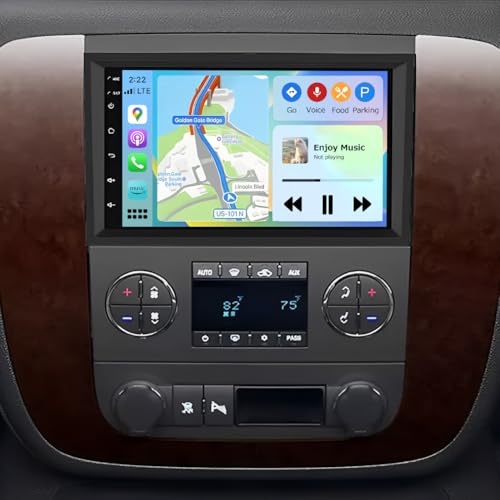 Compare Car Stereo Fit for Chevy Silverado Impala Tahoe 20072013, Android 13 Wireless Carplay Android Auto 7 Bluetooth Touch Screen Car Radio for GMC Yukon Sierra 20072013, 2+32G, with Camera at KSA Price