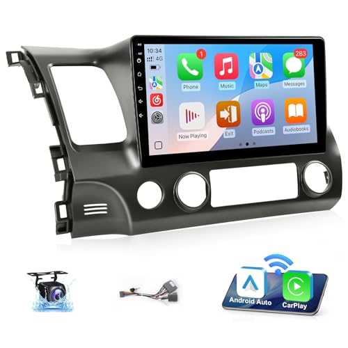 Compare Upgrades Stereo for Honda Civic 20062011 Radio Wireless Apple Carplay Android Auto Leadfan 101 IPS Touchscreen for Honda Civic Radio Android Headunit Display GPS WiFi FM Mirrorlink Rear Camera SWC at KSA Price