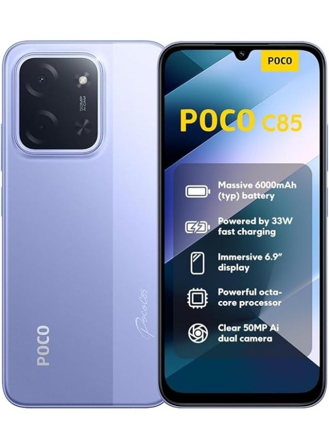 Compare POCO C85 Purple 8GB RAM 256GB ROM at KSA Price