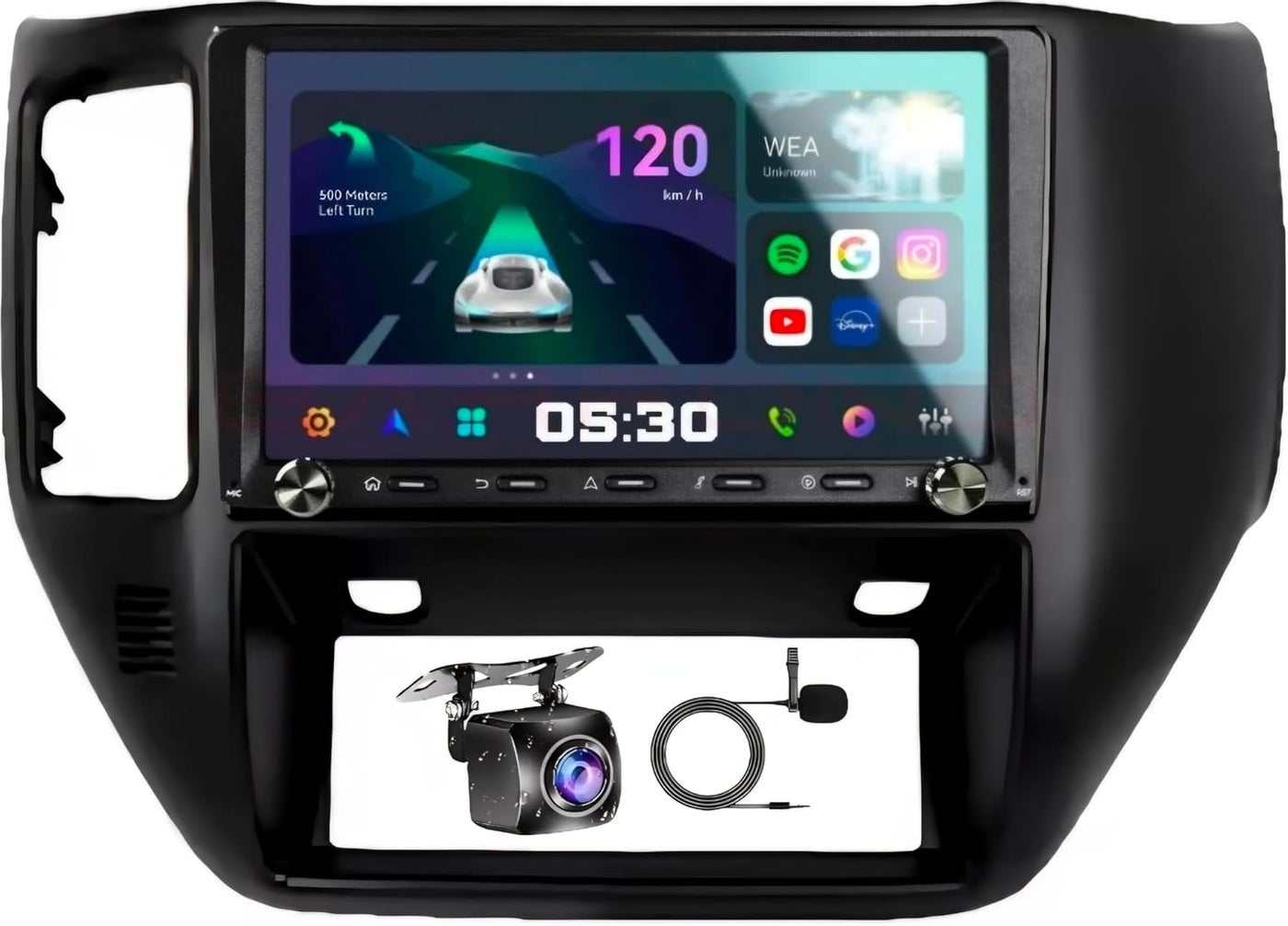 Compare Android Car Stereo for Nissan Patrol Y61 Super Safari VTC 20042024 – Wireless Apple CarPlay & Android Auto, 4GB RAM + 64GB ROM, HD Touchscreen, WiFi, Dual Knobs & Physical Buttons, Black Frame at KSA Price