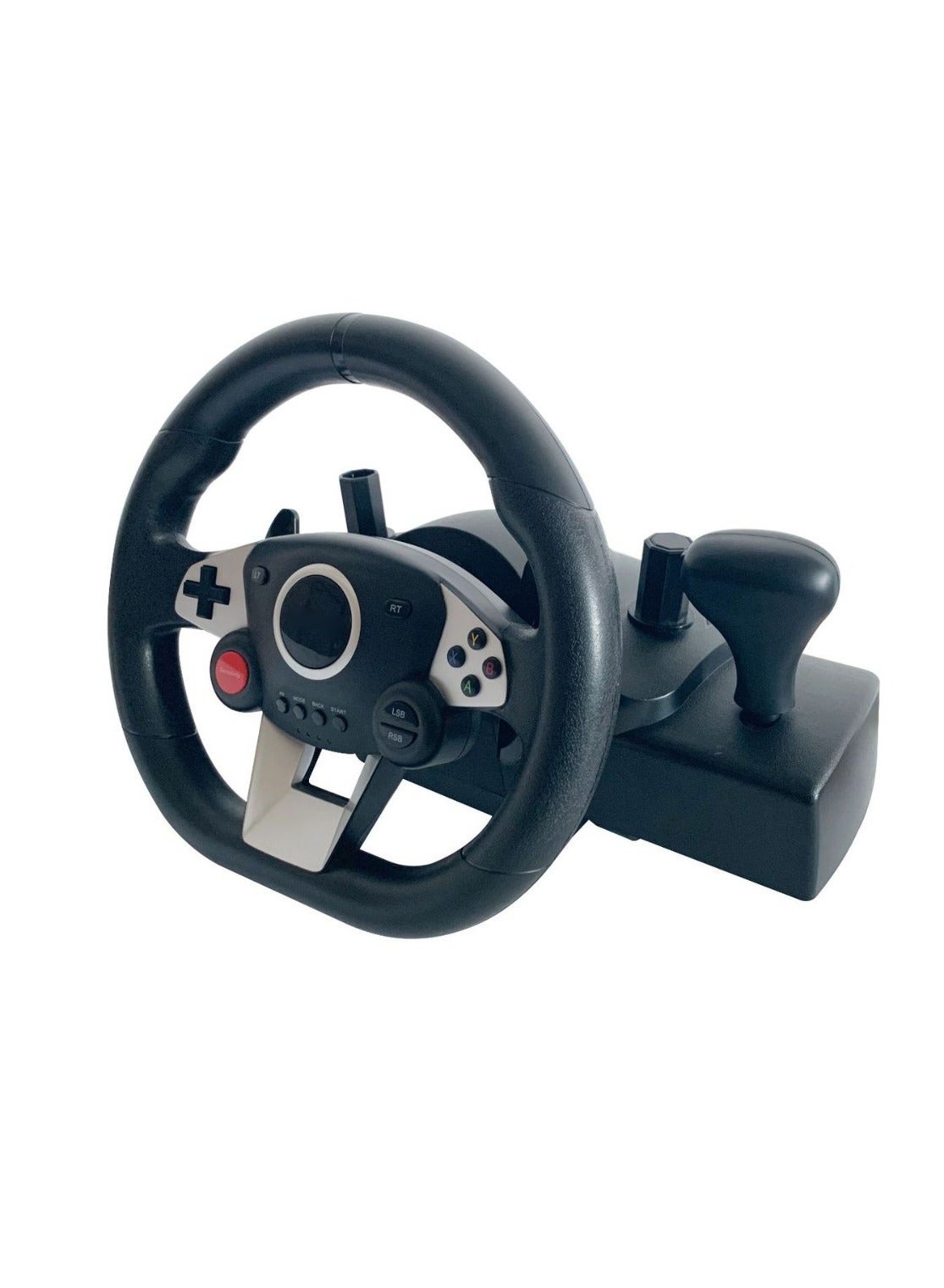 Compare Racing Steering Wheel And Pedals  7 In 1 270 Degrees Rotation PC Racing Wheel Programable Dual Vibration USB Powered Racing Simulator Wheel, Enhances Your Racing Experience Compatible with Xbox one360PS4PS2PS3PC at KSA Price