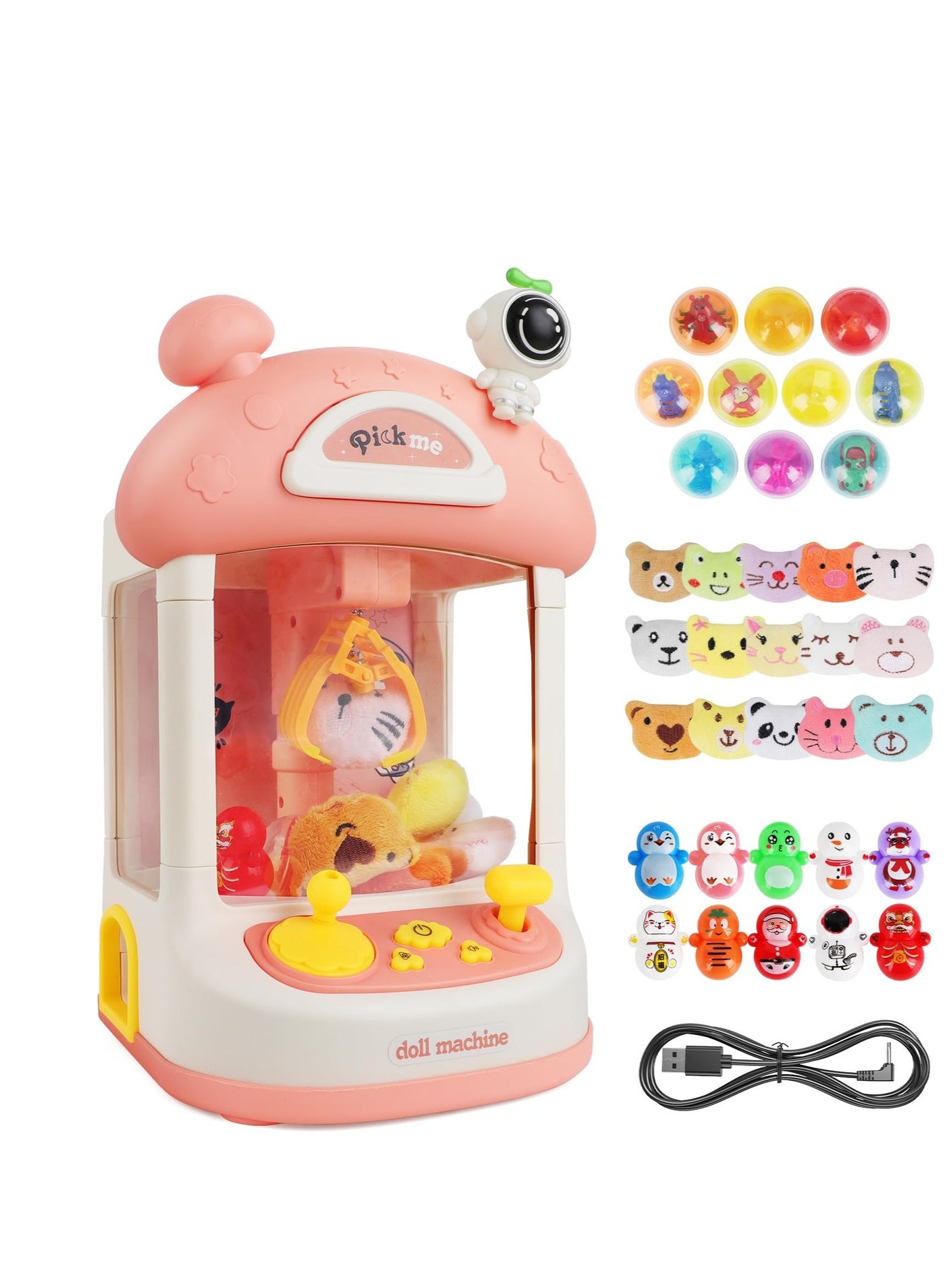 Compare Machine for Kids, Electronic Pink Cool Fun Things Small Toys, Mini Claw Machine Vending Machines Candy Grabber, Suitable for Birthday Gifts for Kids at KSA Price