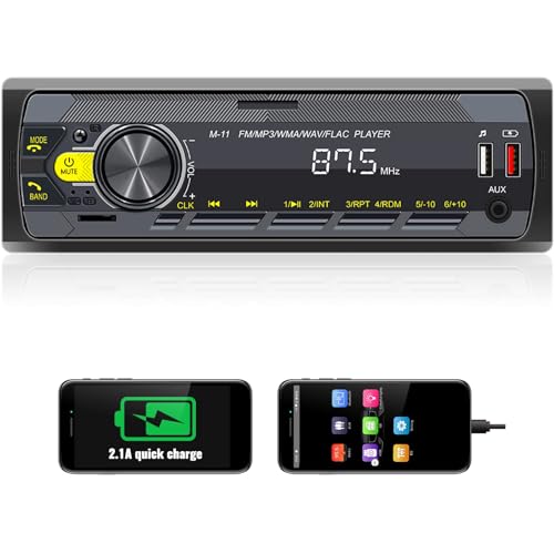 UNITOPSCI Single Din Car Stereo Bluetooth 50…