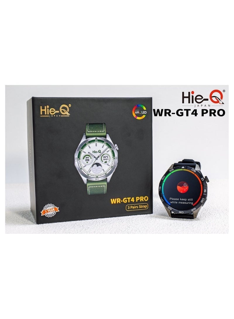Compare WR GT4 Pro Smartwatch with Bluetooth Calling, Full Touch Display, Heart Rate & SpO2 Monitoring, Multi Sports Modes, Sleep Tracking, Smart Notifications, Long Battery Life, Water Resistant Fitness Watch at KSA Price
