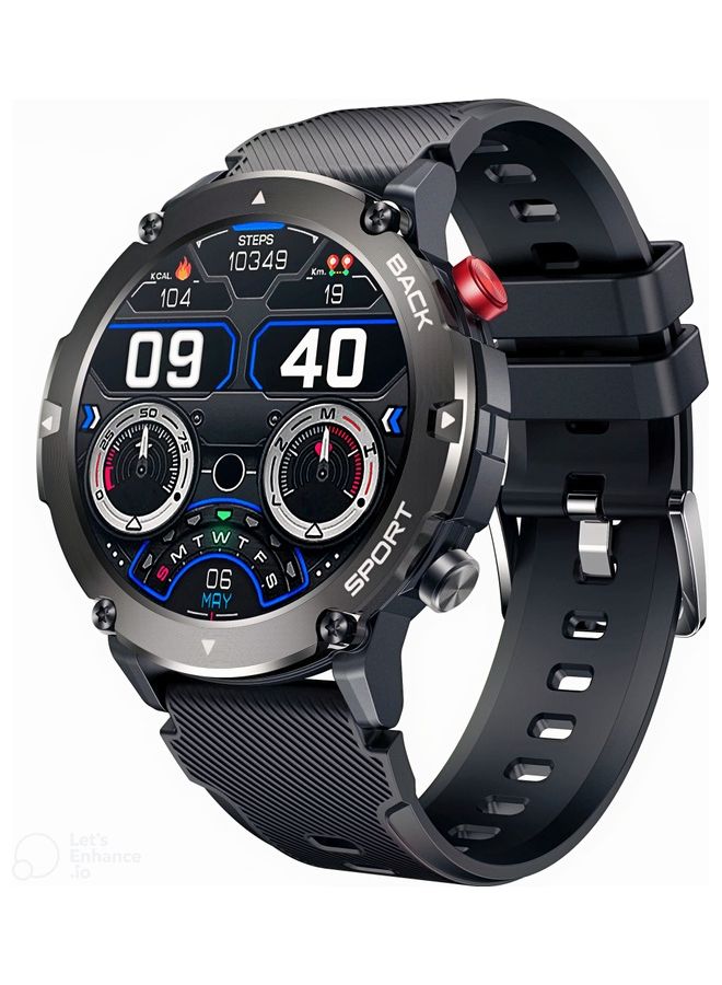 Compare Smart Watch For Men Code21 With Bluetooth Calling And Fitness Tracker Waterproof 20 Sports Mode Black at KSA Price