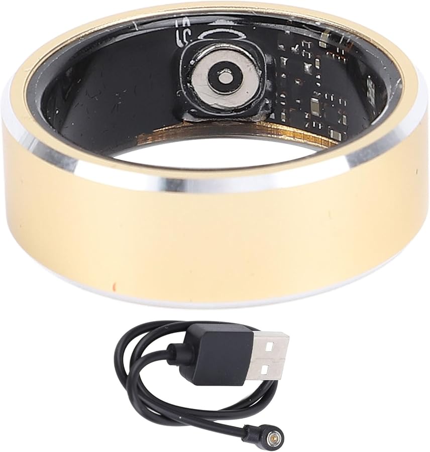Compare Smart Ring Health Tracker IP68 Bluetooth 5 1 Fitness Ring Gold Color Body Temperature Sleep Monitor at KSA Price