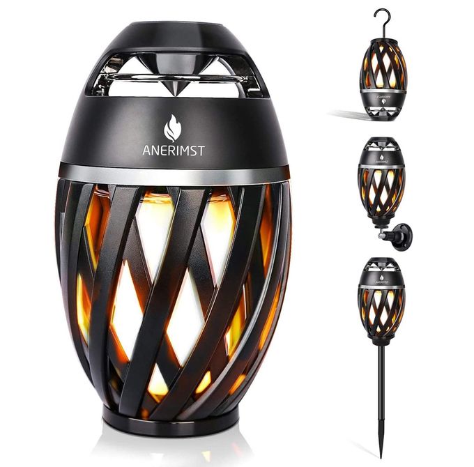 Compare Unique Gifts For Men, Outdoor Bluetooth Speaker Waterproof Wireless With Torch Led Light, Birthday Gift For Boyfriend Him Dad, Cool For Garden, Patio, Outside Black at KSA Price