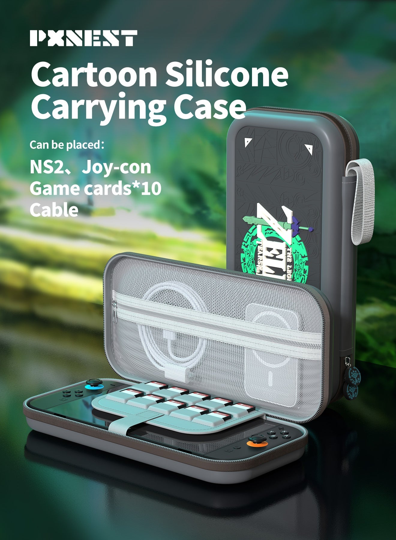 Compare Carrying case for Nintendo switch 2 2025, switch 2 case,switch 2 3D embossed silicone pattern carrying bag,Game Console Accessories at KSA Price