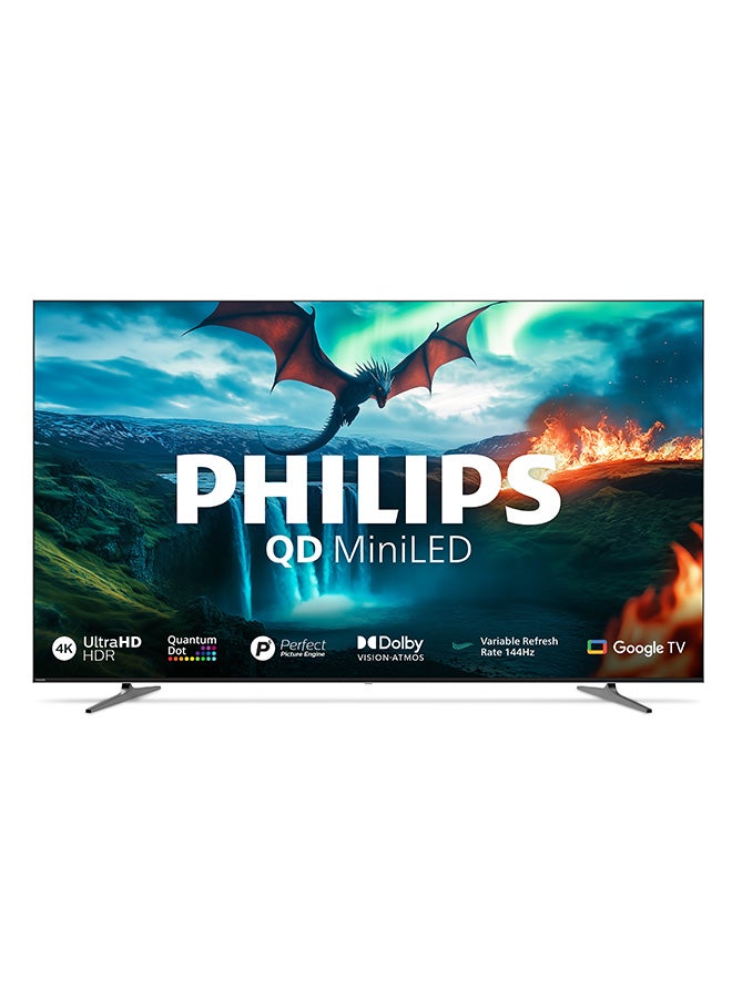 Compare Philips 85 inch QD MiniLED 4K Google TV | 144Hz HDMI 2.1 Gaming TV with VRR & ALLM | Dolby Vision, Dolby Atmos | Premium Smart TV 85MLED80056 black at KSA Price