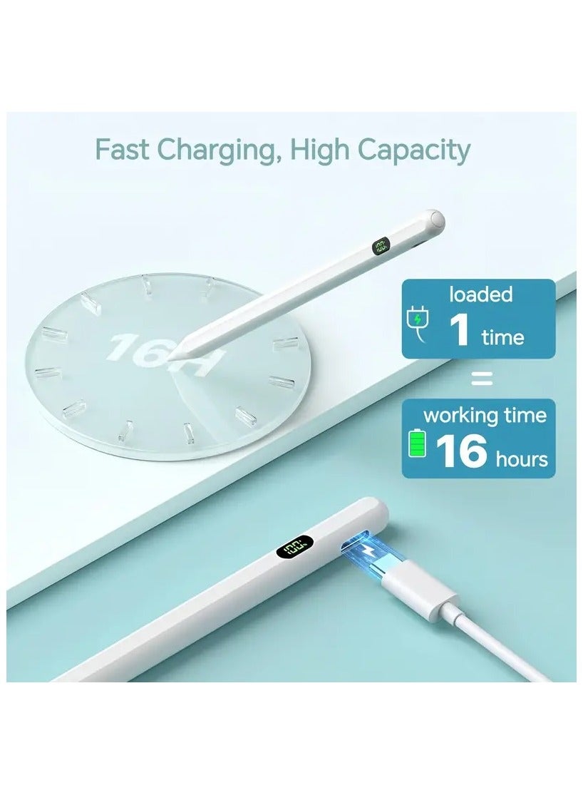 Compare Stylus Pen For Ipad Pro 32.77cm  27.94cm  25.91cm  Mini  Air 5Th4Th Gen  Rechargeable, Palm Rejection Active Capacitive Pencil | Magnetic at KSA Price
