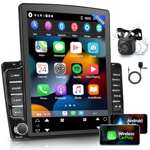 [2G+64G] Android 13 Double Din Vertical Car…