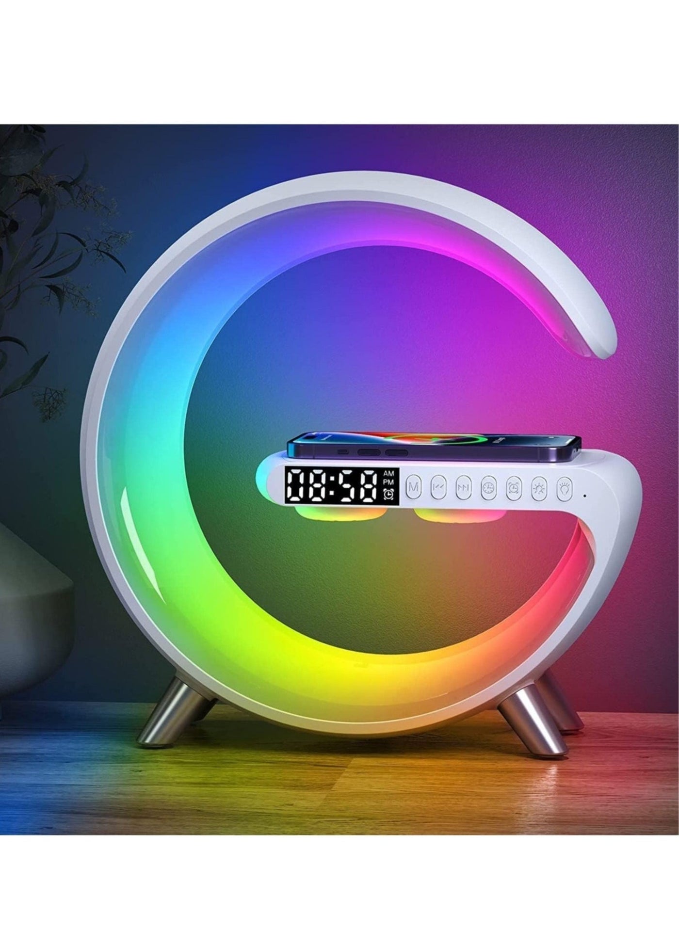 Smart Bluetooth Speaker Wireless Phone Charger LED…