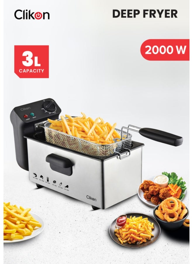 Deep Fryer with Adjustable Thermostat/Frying Basket…