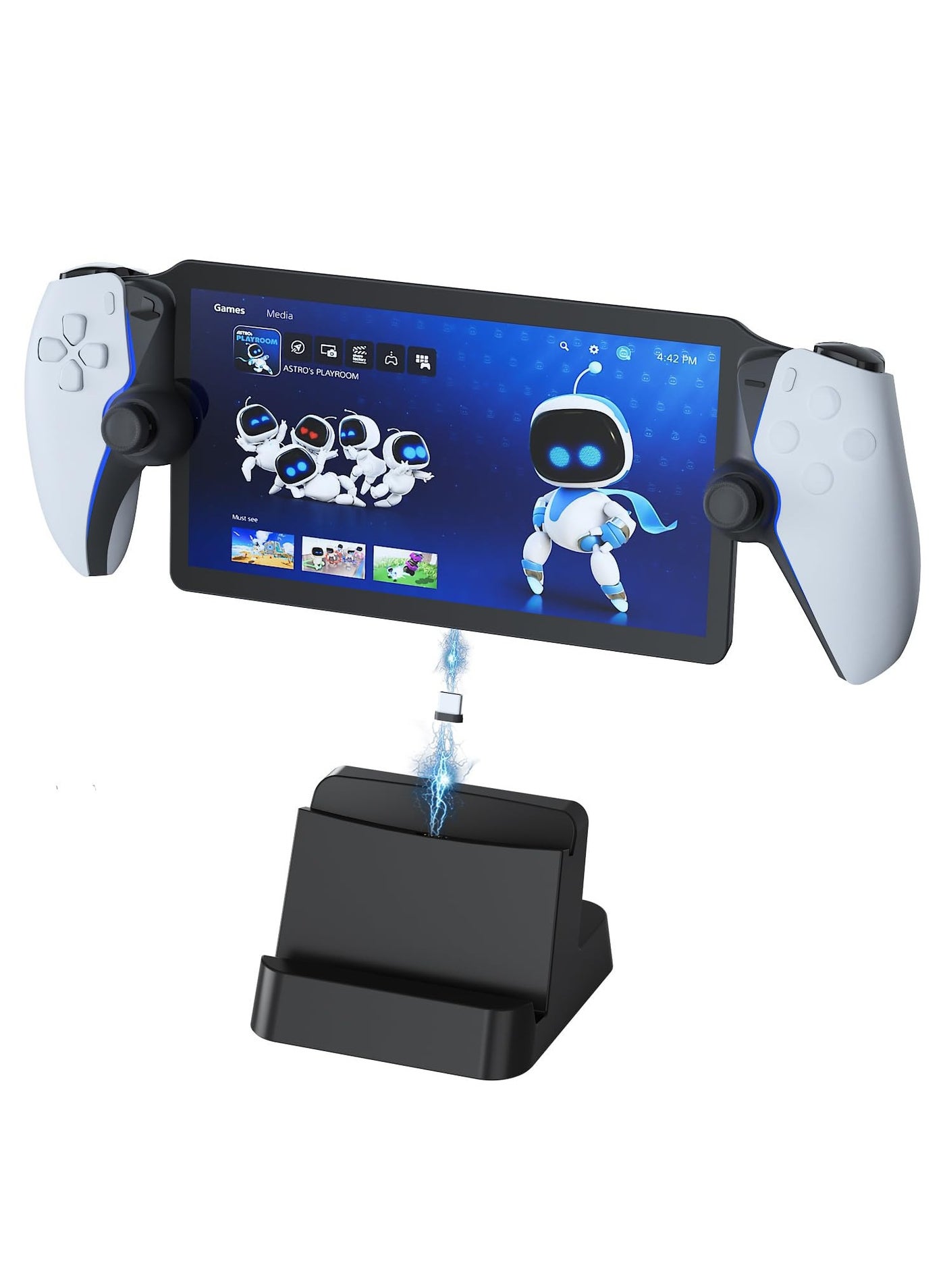Compare Charging Stand for Playstation Portal Remote Player, PS Portal Charging Dock, PS Portable Accessories Stand Charger Station at KSA Price