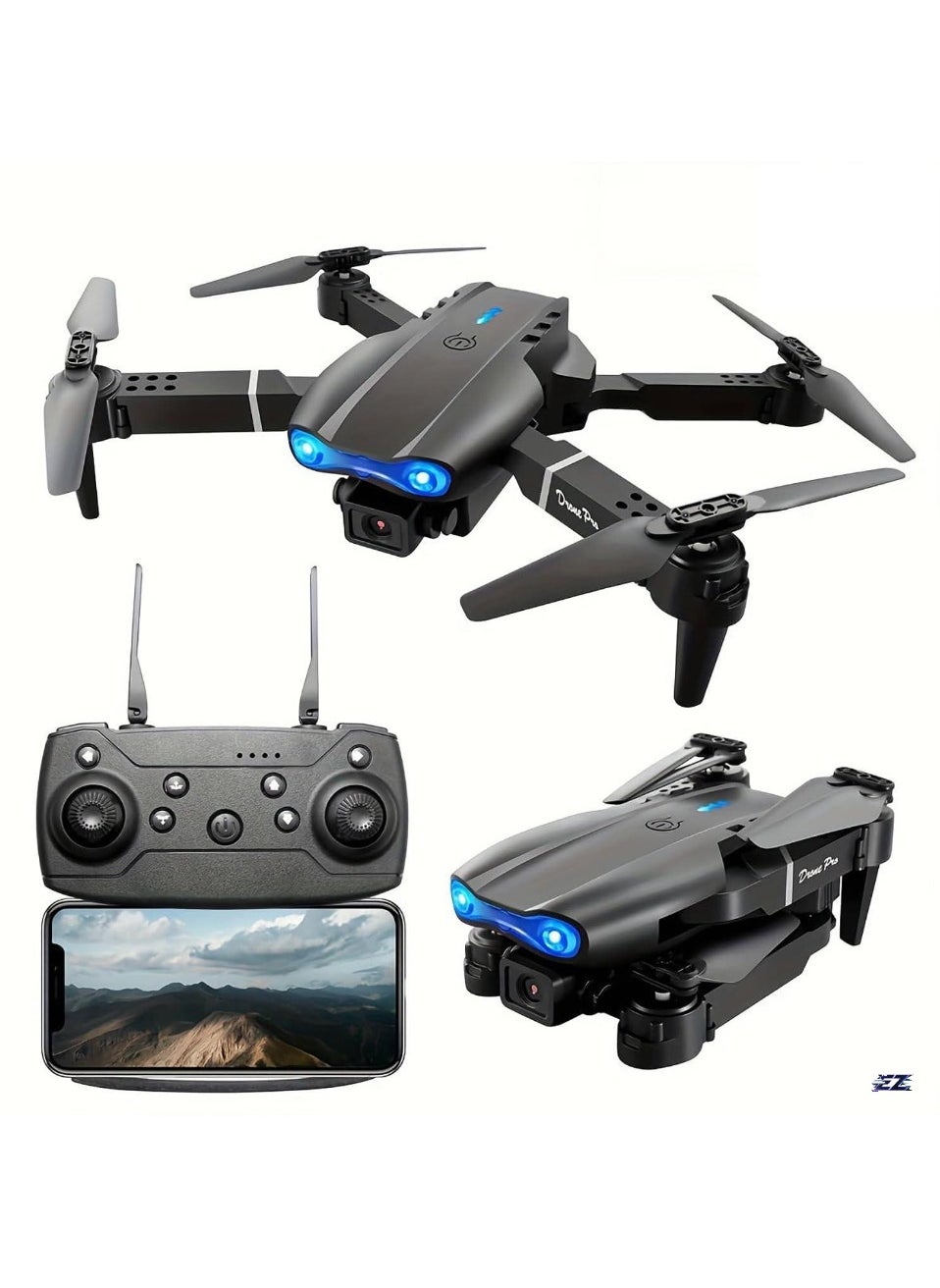 E99 Drone with Camera, Foldable RC Quadcopter Drone,…