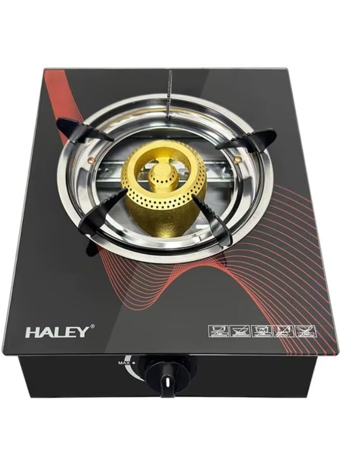 Compare HALEY Gas Cooker, Single Burner Gas Stove with Auto Ignition – Tempered Glass Top,2 Year Warranty HY1518 at KSA Price