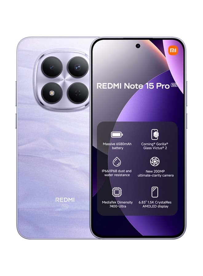 Redmi Note 15 Pro Dual SIM 5G Mist Purple…